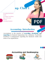 Accounting-Class 1: by - Sakshi Saxena