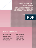 Simulation and Hardware Implementation of Mc-Cdma Tranciever