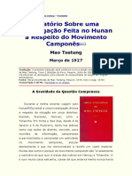 Mao Tsetung - Relatório Sobre Uma Investigação Feita No Hunan A Respeito Do Movimento Camponês