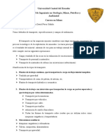 Métodos de Transporte, Especificaciones y Campos de Utilización