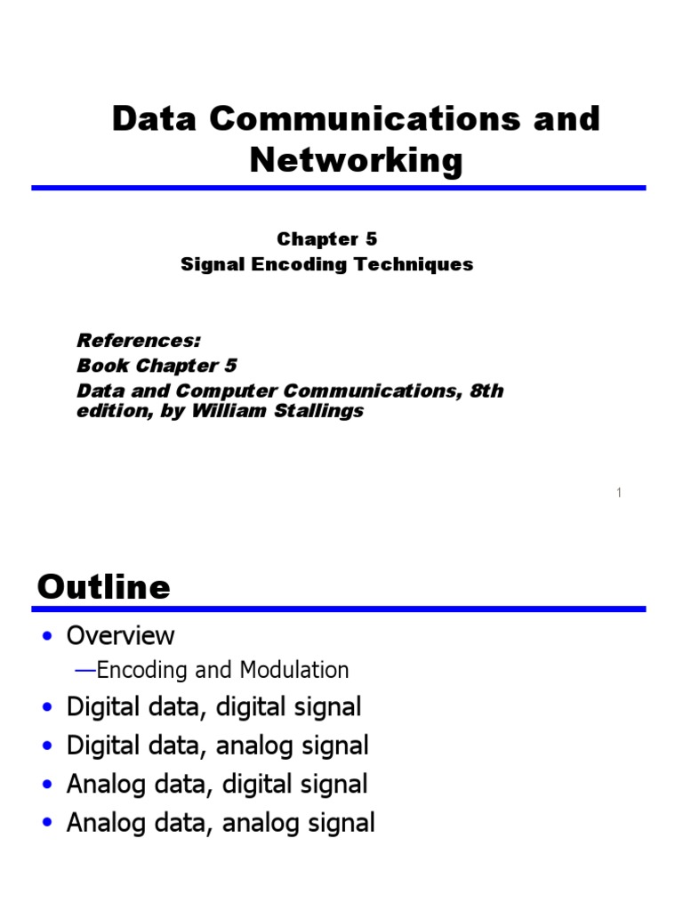 Data Communications and Networking: Signal Encoding Techniques | PDF ...