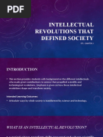 LECTURE 2 Intellectual Revolutions That Defined Society