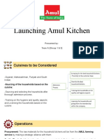Launching Amul Kitchen: Presented By: Team A (Group 1 & 3)