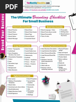 The Ultimate Branding Checklist for Small Businesses - Socially Nina - Learned It
