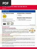 Total Quartz Ineo Ecob 5W-20: Key Data