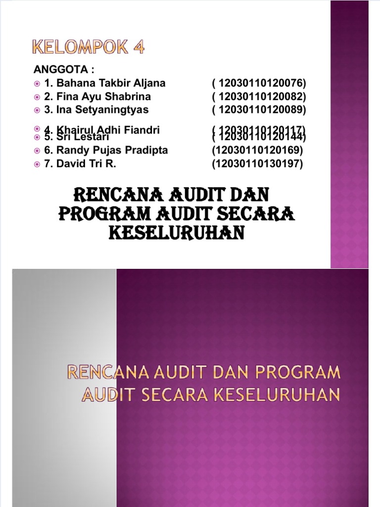 Rencana dan Prosedur Audit Keuangan | PDF