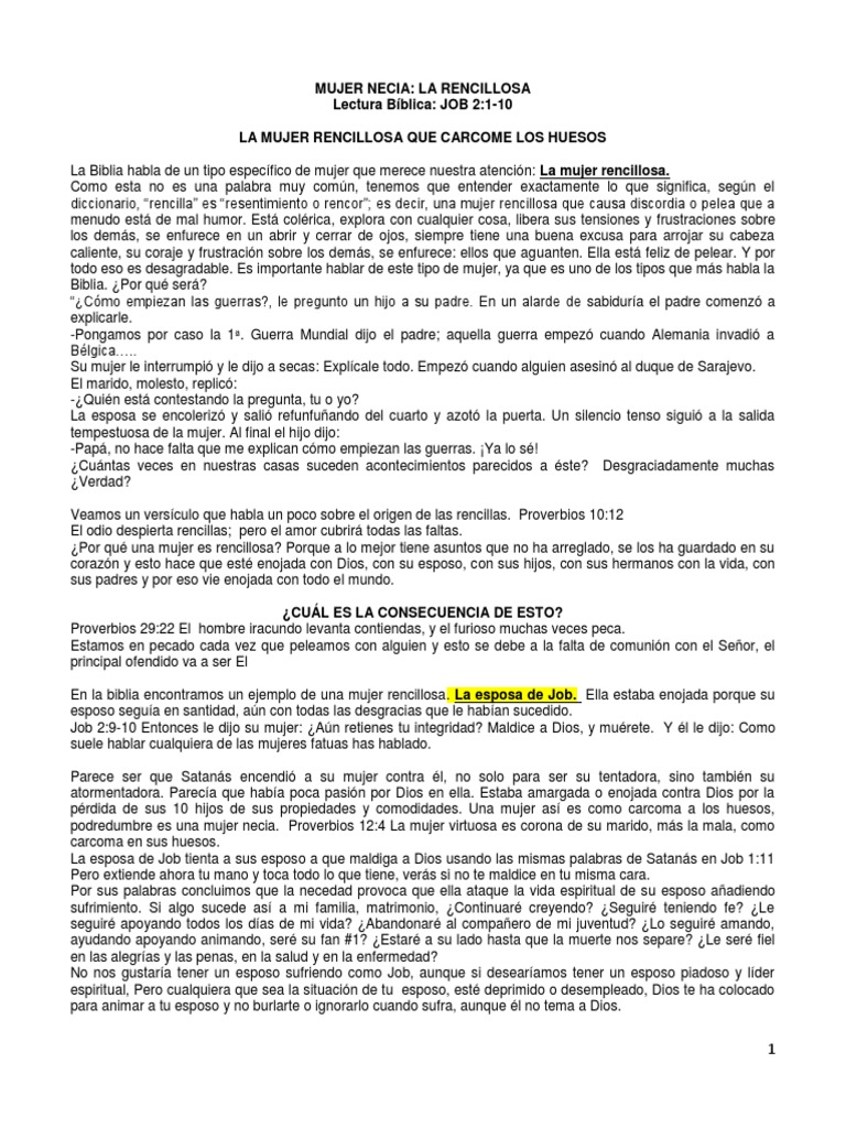 La Mujer de Job 17032021 PDF Libro de trabajo Amor