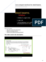 2 - Compact and Non-Compact Sections For Steel Beams