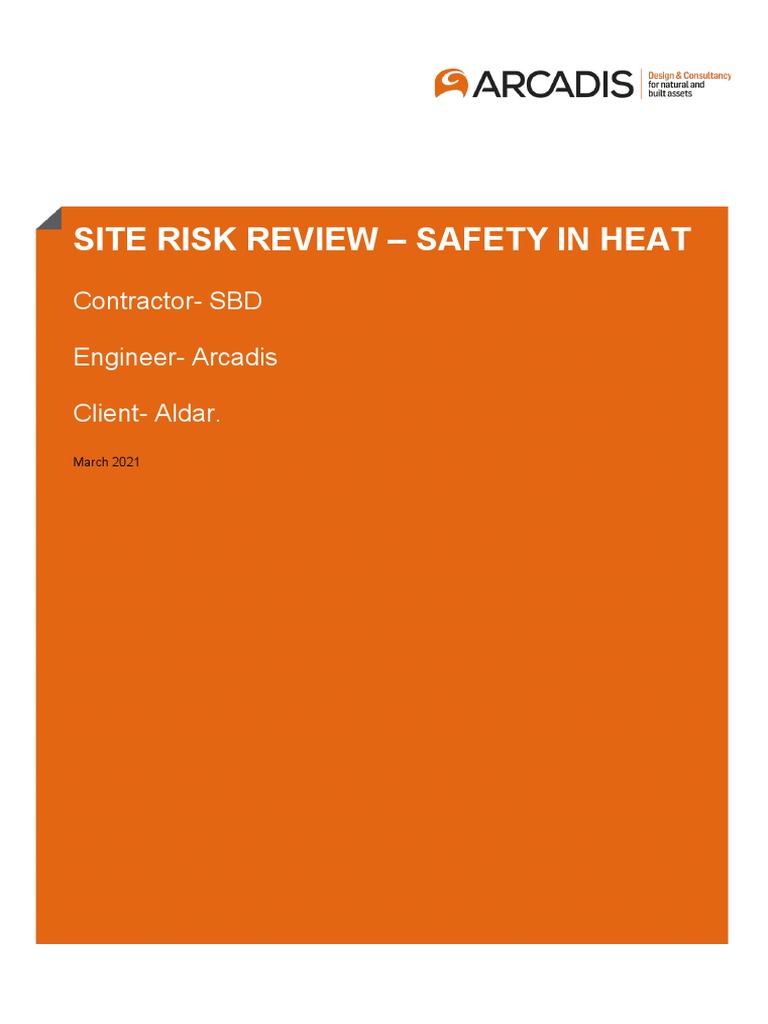Site Heat Safety Risk Review 2021 | PDF | Hyperthermia | Risk Assessment