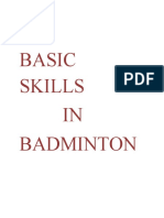 Basic Skills in Badminton