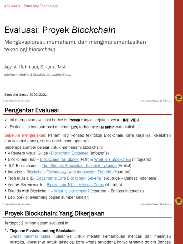 Penjelasan Proyek Blockchain | PDF | Komputer