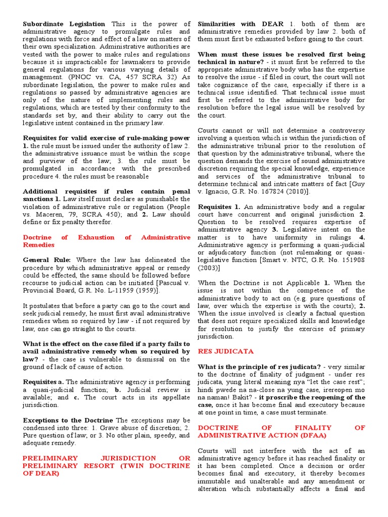 Doctrine of Exhaustion of Administrative Remedies PDF Oath Of