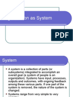 Organization As System