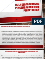 Pancasila Sebagaia Dasar Nilai Pengembangan Ilmu Pengetahuan