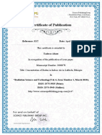 Certificate of Publication
