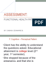 Assessment:: Functional Health Patterns