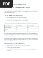 Configure TAC Server Infrastructure