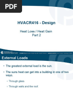 HVACR416 - Design: Heat Loss / Heat Gain