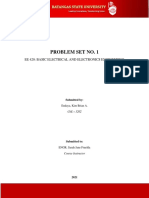 Problem Set No. 1: Ee 420: Basic Electrical and Electronics Engineering