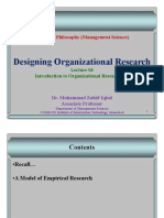 Designing Organizational Research Designing Organizational Research