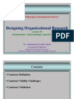 Lecture 05 Measurement - Understanding Construct Validity - I