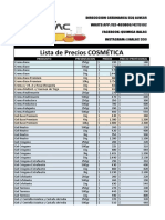 Lista de Precios - Cosmetica