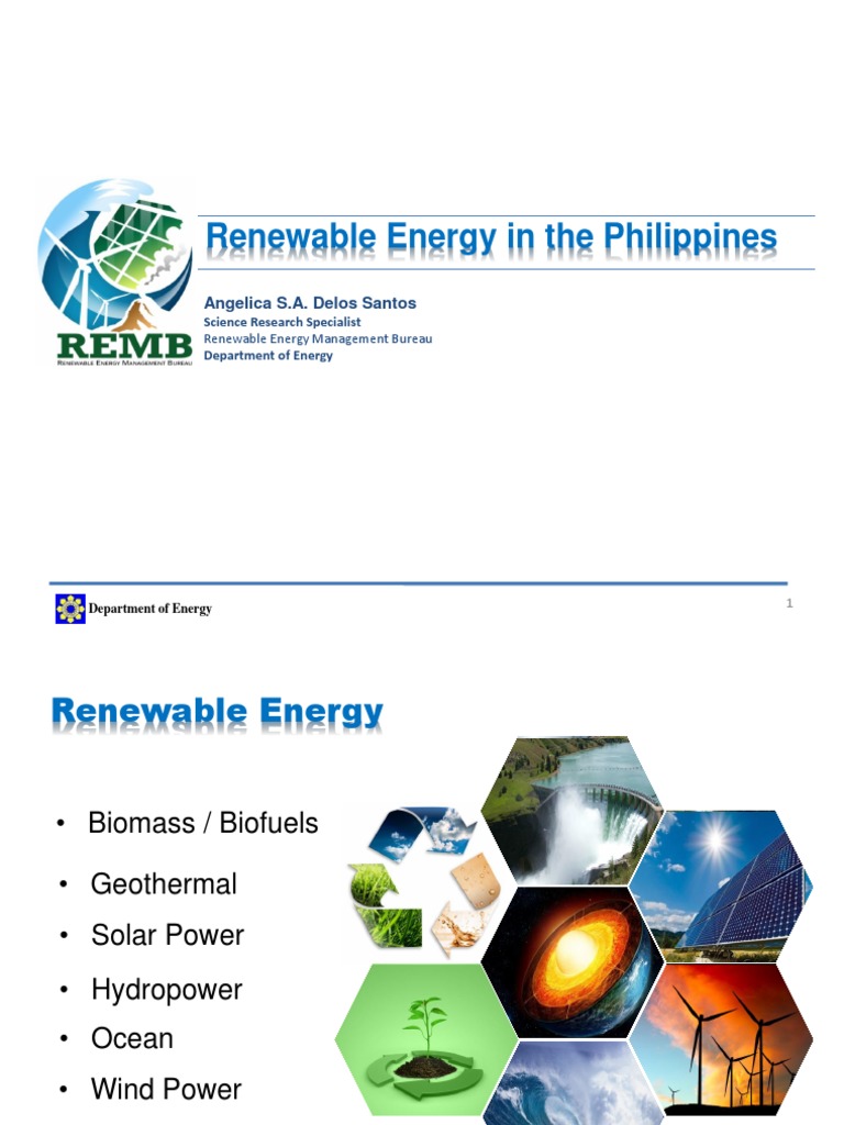 Renewable Energy in The Philippines: Angelica S.A. Delos Santos | PDF ...