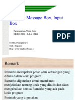 VB Pertemuan 3 Remark, Message Box, Input Box