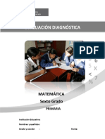 Evaluacion Diagnostica Matematica Sexto Grado