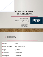 Morning Report 18 MARCH 2021: DR. Dr. Joudy Gessal, Sp. KFR-K