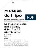 Abd el-Kader, un spirituel dans la modernité - La théophanie des noms divins, d’Ibn ‘Arabî à Abd el-Kader - Presses de l’Ifpo