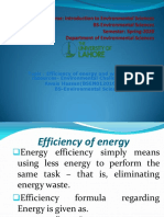 Topic: Efficiency of Energy and Water Resources-Environmental Challenge Awais Hassan (BSEN01201003) BS-Environmental Sciences