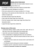 Shelf Life or Storage Life of Fish in Ice