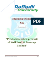 Internship Report On: "Production Baked Products of Well Food & Beverage Limited"