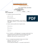 Taller Formativo Segunda Prueba Parcial Algebra 2, Sistemas, Esp Vect, Sub Esp Vect, Etc