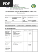 List of Task During Work Immersion 1