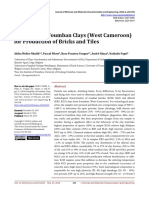 Suitability of Foumban Clays (West Cameroon) For Production of Bricks and Tiles