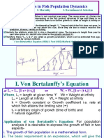 Parameters in Fish Population Dynamics: 1.Age-Growth 2. Mortality 3. Recruitment & Selection