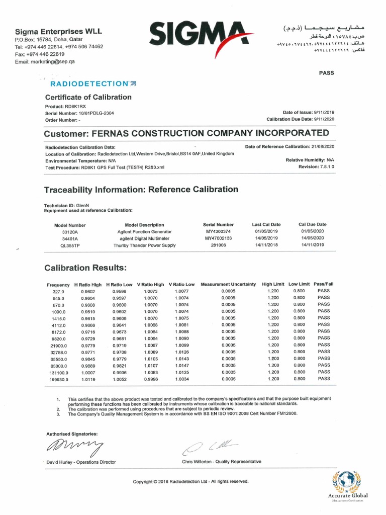 Radiodetection RD8100-09-11-2020 | PDF