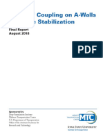 Effect of Coupling On A-Walls For Slope Stabilization: Final Report August 2018