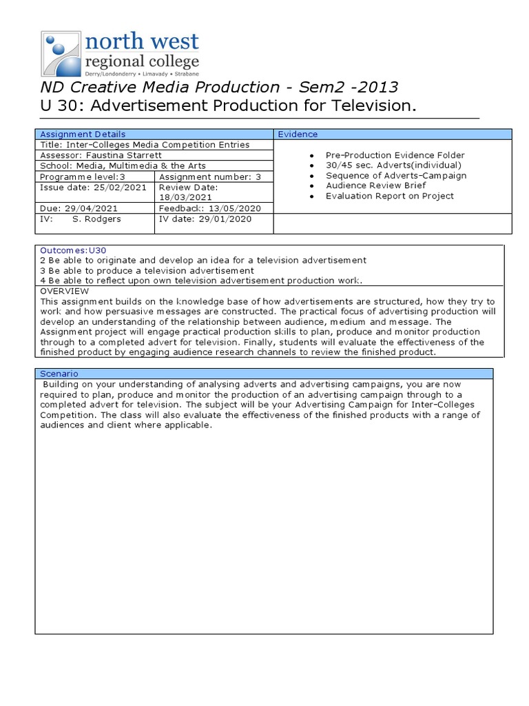Реферат: Media Coursework Comparison Of Two Television Advertisements