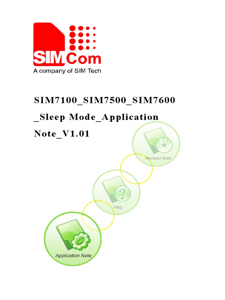 SIM7100 SIM7500 SIM7600 Sleep Mode Application Note V1.01 | PDF | Usb ...