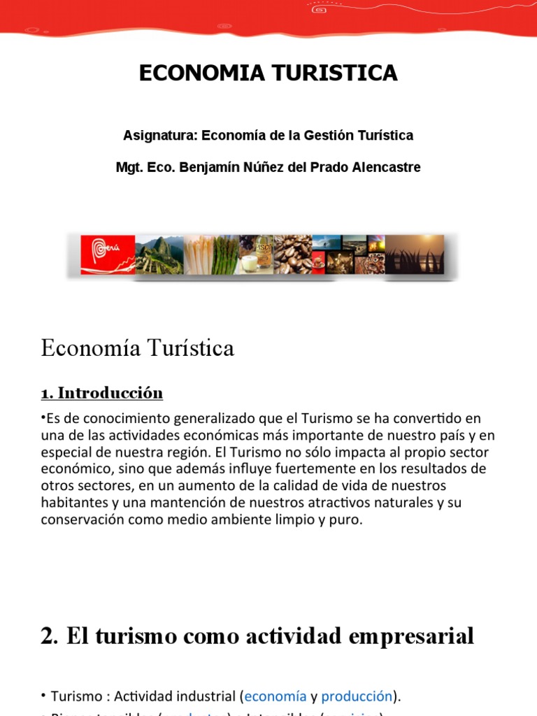 Clase 1 Economia Turistica | PDF | Turismo | Sector terciario de la ...