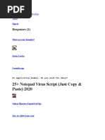 25+ Notepad Virus Script (Just Copy & Paste) 2020: Responses