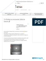 TV Philips No Enciende - Falla de Fuente - Fallaselectronicas