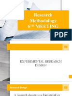 Research Methodology 6 Meeting