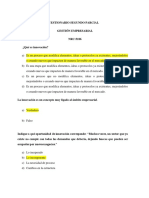 Cuestionario - Exámen Segundo Parcial - Gestión Empresarial