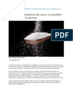 Comment L'industrie Du Sucre A Transféré Le Blâme Sur La Graisse