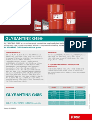 Glysantin G48 Folder, PDF, Motor Vehicle