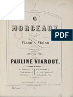 Viardot, Morceaux Six pieces pour violon & piano